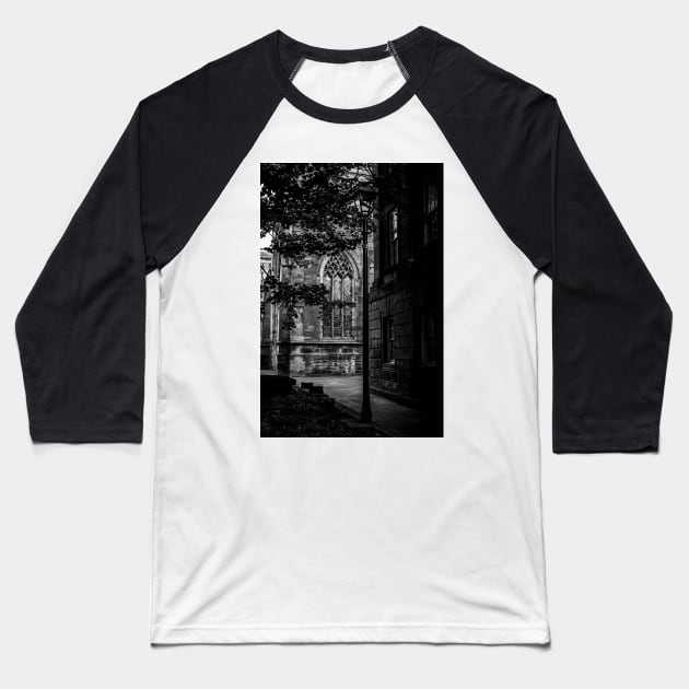 Side Street View Of Newcastle Cathedral Baseball T-Shirt by axp7884